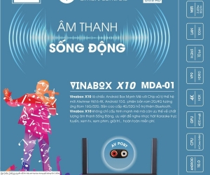 TV BOX VINABOX X10 4G Black Chính hãng (CPU H616, RAM 4G, ROM 32G, Android 10.0, HDMI, AV, LAN, Wifi, Bluetooth v4.0)